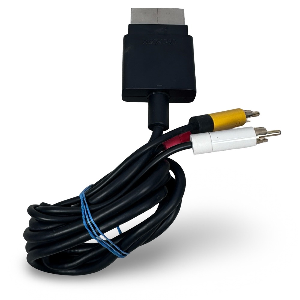 Microsoft Xbox 360 Composite‎ AV Cable RCA X821376-002 Gray Connector OEM Black
